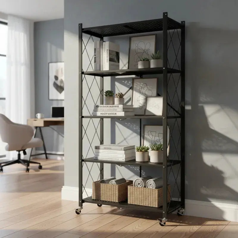 🏠Estante Organizador Metálico Plegable de 5 Niveles