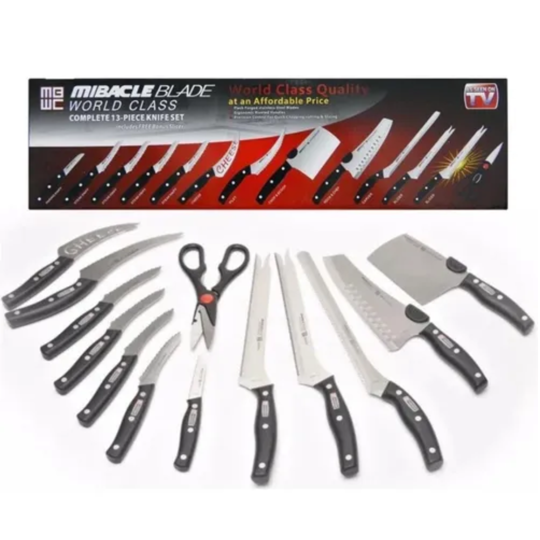 ✨🔪Set de Cuchillos de 13 Piezas en Acero de Alta Calidad!✨🔪