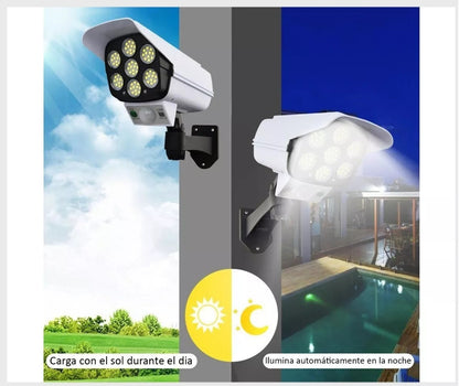 💡Lámpara LED Solar con Sensor de Movimiento Tipo Cámara📹☀️