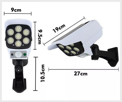 💡Lámpara LED Solar con Sensor de Movimiento Tipo Cámara📹☀️