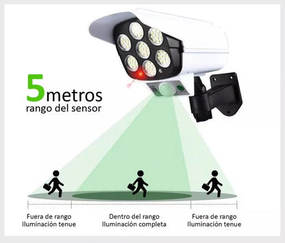 💡Lámpara LED Solar con Sensor de Movimiento Tipo Cámara📹☀️