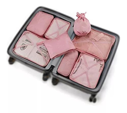 🎒Set Organizador de Viaje x 8 Piezas Extrafuerte✈️