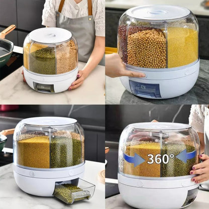 🥣Dispensador Giratorio de Alimentos – 6 Divisiones🥣