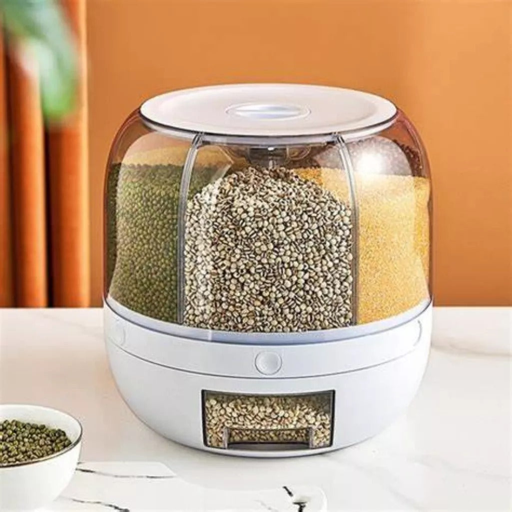 🥣Dispensador Giratorio de Alimentos – 6 Divisiones🥣