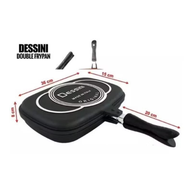 🍳 Sartén Doble Parrilla 36 cm Antiadherente