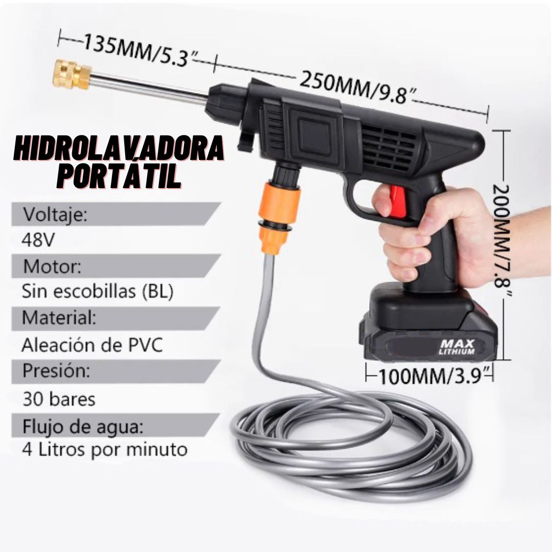 🔥¡HIDROLAVADORA RECARGABLE 48V – POTENTE Y PORTÁTIL!🔥