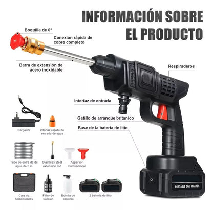 🔥¡HIDROLAVADORA RECARGABLE 48V – POTENTE Y PORTÁTIL!🔥