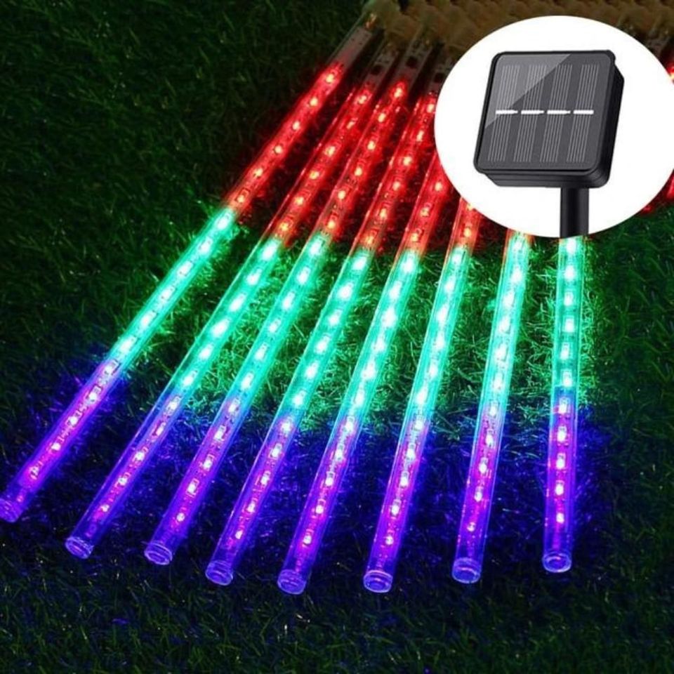 ☄️ Luces LED Lluvia de Meteoritos Solar x8