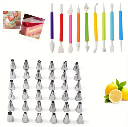 🎂✨KIT PASTELERO DE DECORACIÓN – 66 PIEZAS✨🎂