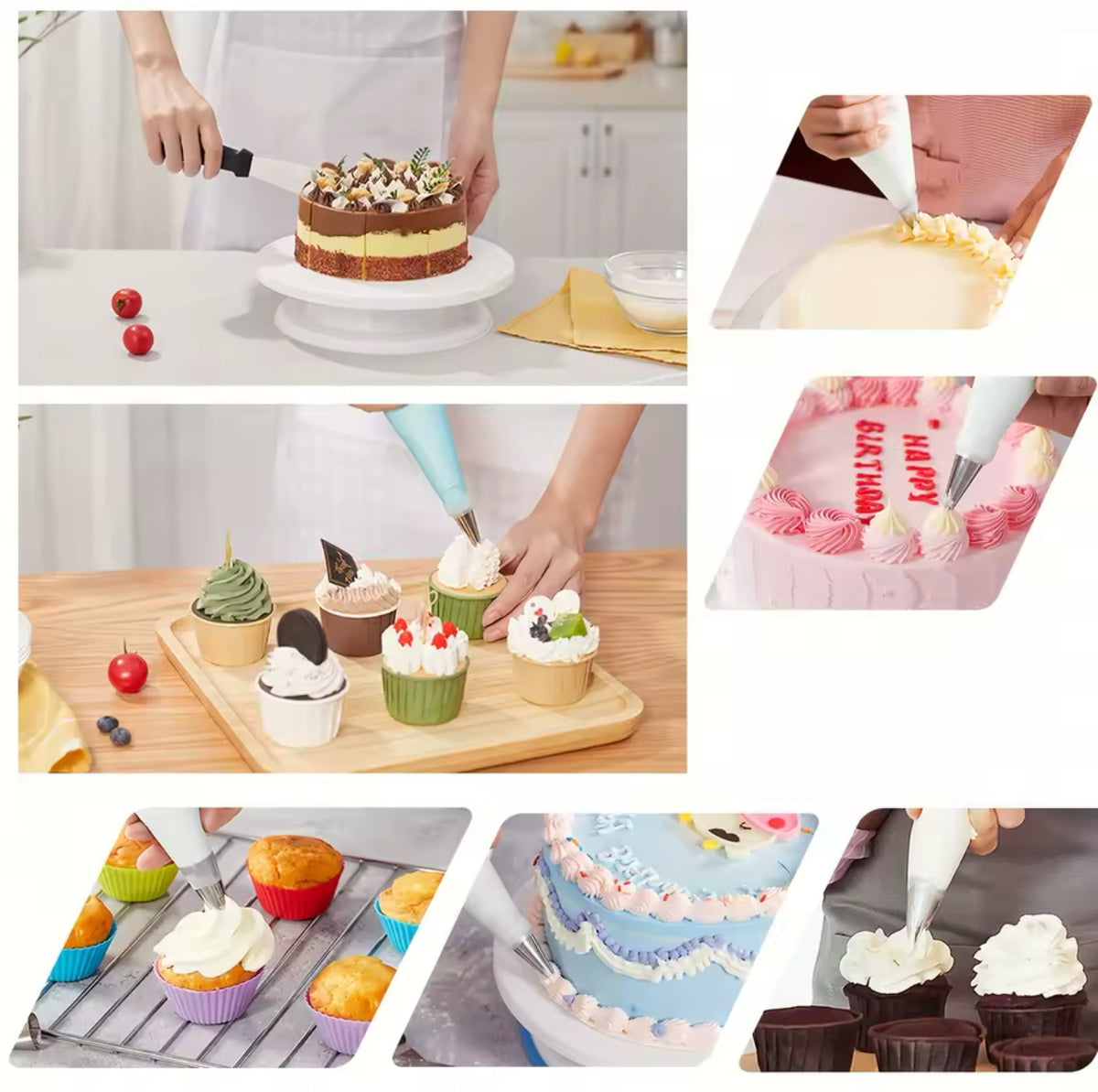 🎂✨KIT PASTELERO DE DECORACIÓN – 66 PIEZAS✨🎂