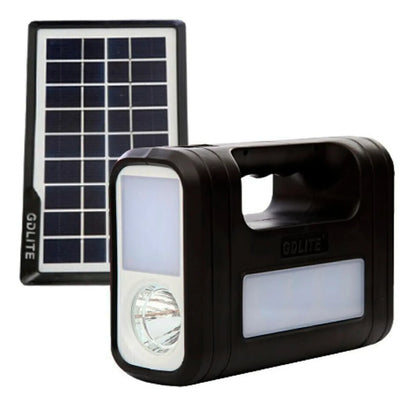 ☀️Kit Panel Solar Portátil con 3 Bombillos LED + Cargador USB