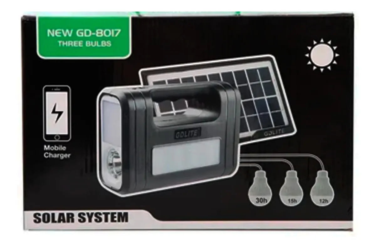 ☀️Kit Panel Solar Portátil con 3 Bombillos LED + Cargador USB