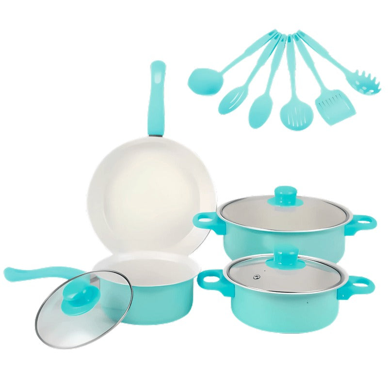 🍳 Juego de Ollas y Utensilios Antiadherentes – 13 Piezas