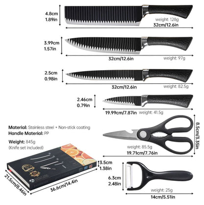 🔪Set de Cuchillos Profesional 6 Piezas + Pelador✨