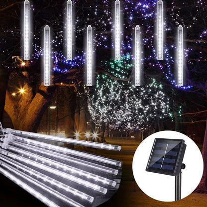 ☄️ Luces LED Lluvia de Meteoritos Solar x8