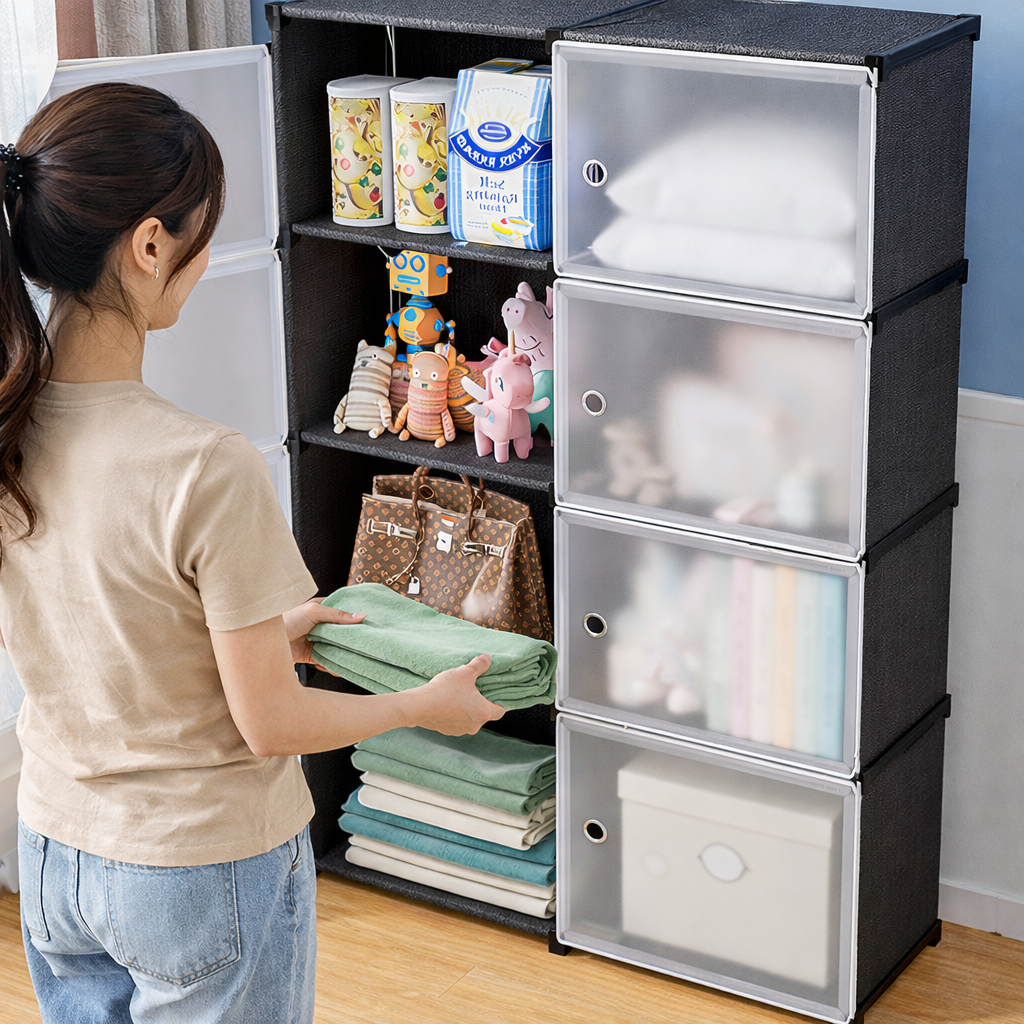 🛏️ Mueble Closet Modular 4 Niveles – 2 Módulos