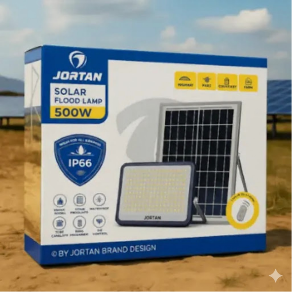 🌞Reflector Solar LED 500W–¡Ilumina sin pagar más energía!💡
