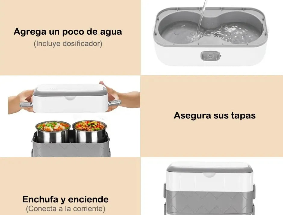 🔥Lonchera Eléctrica Portátil con 4 Recipientes⚡️