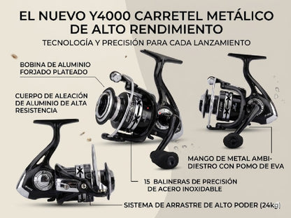 Combo Caña de Pesca Y4000 con Accesorios