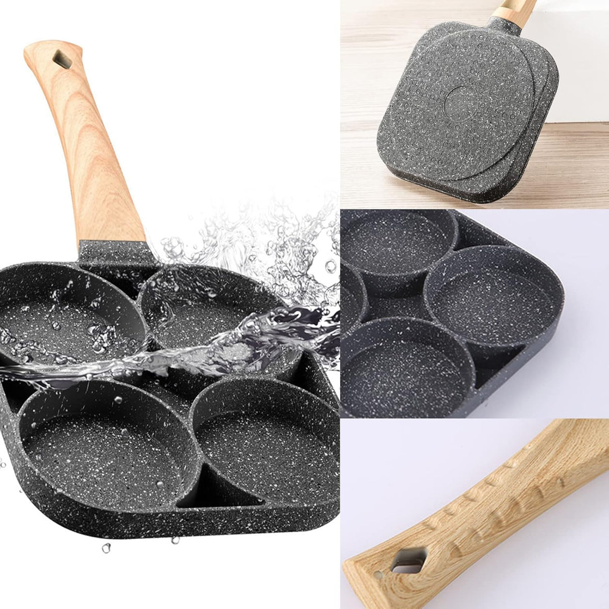 🍳SARTÉN ANTIADHERENTE 4 PUESTOS 🔥