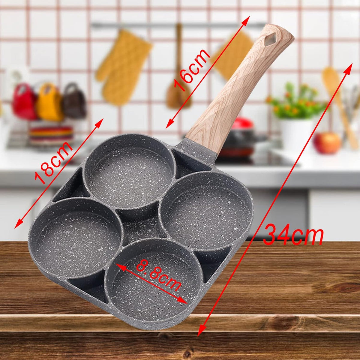 🍳SARTÉN ANTIADHERENTE 4 PUESTOS 🔥