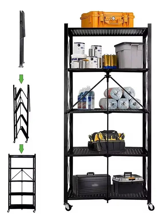 🏠Estante Organizador Metálico Plegable de 5 Niveles
