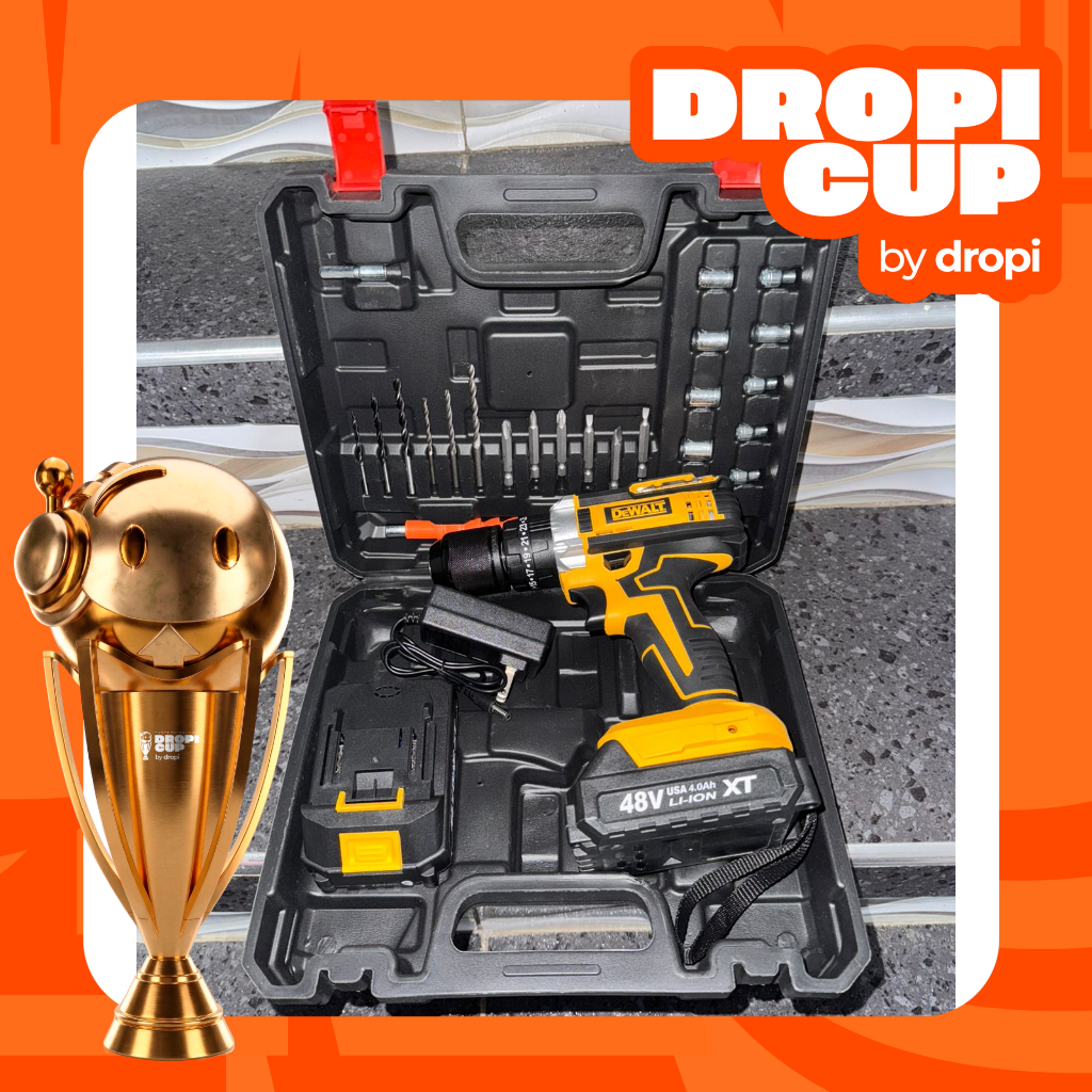 🔧Taladro Inalámbrico DeWalt con 2 Baterías Recargables 48V🔋