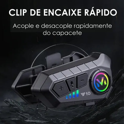 Intercomunicador Bluetooth Y10 para Casco de Moto