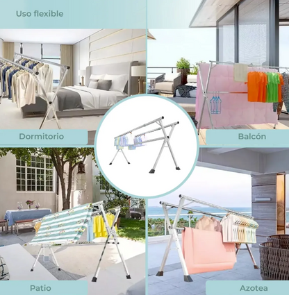 🧺Tendedero con Ruedas–Práctico, resistente y súper funcional