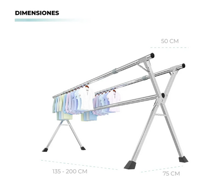 🧺Tendedero con Ruedas–Práctico, resistente y súper funcional