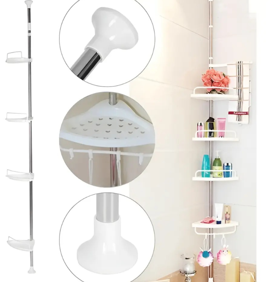 🚿Combo Organizador de Baño 2en1 Esquinero+Estante para Inodoro