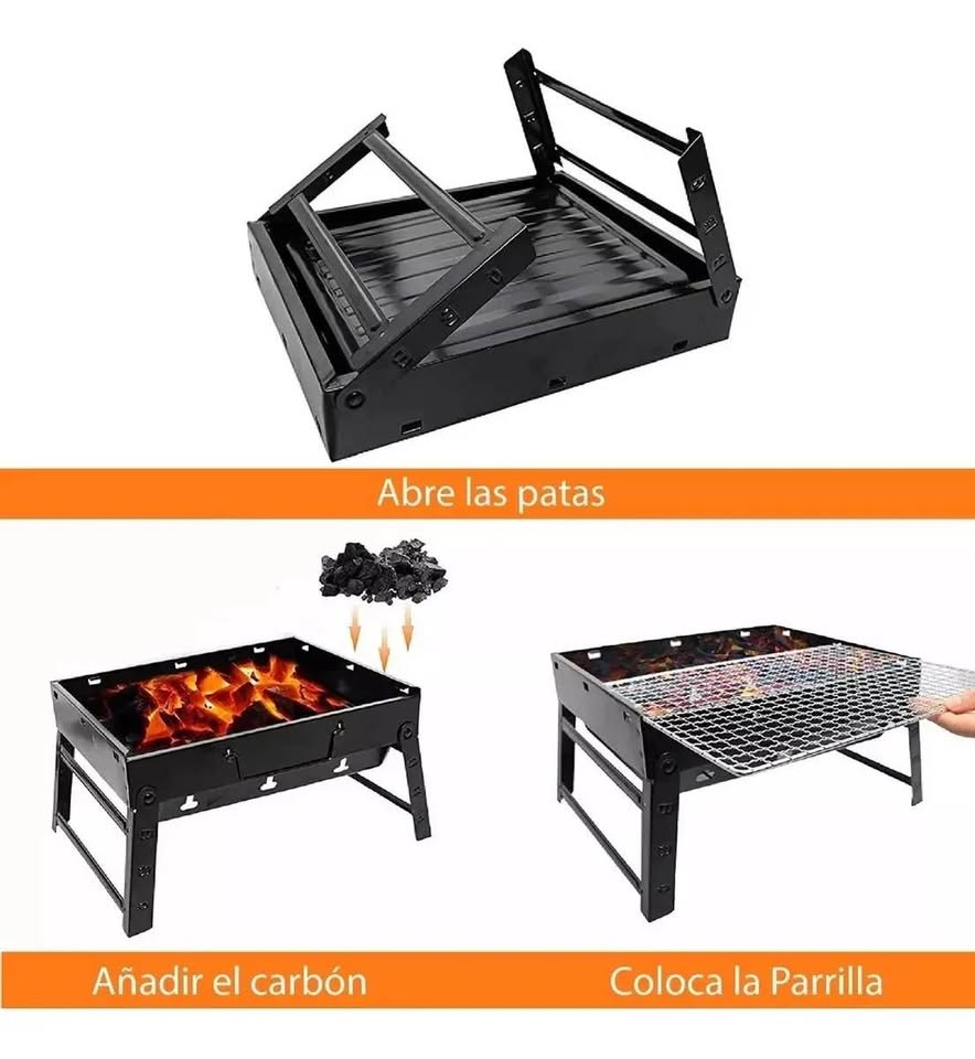 🔥¡Parrilla BBQ Compacta y Resistente!🔥