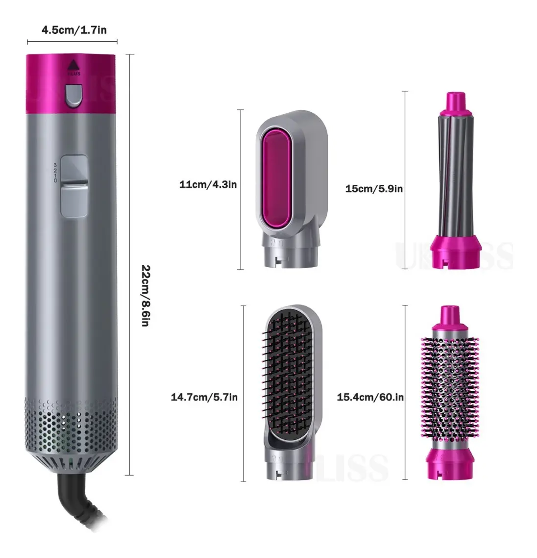 ✨ Cepillo Secador 5 en 1 Alisador de Pelo Profesional ✨