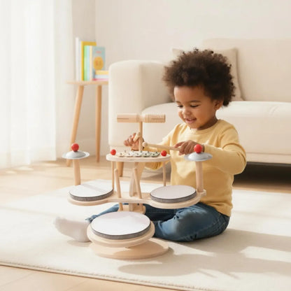 🥁 Batería Musical Infantil de Madera con Xilófono