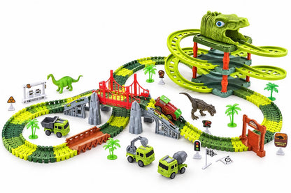🦖🚗 Pista Flexible Mundo Dinosaurio — ¡Una Aventura Jurásica Sobre Ruedas!