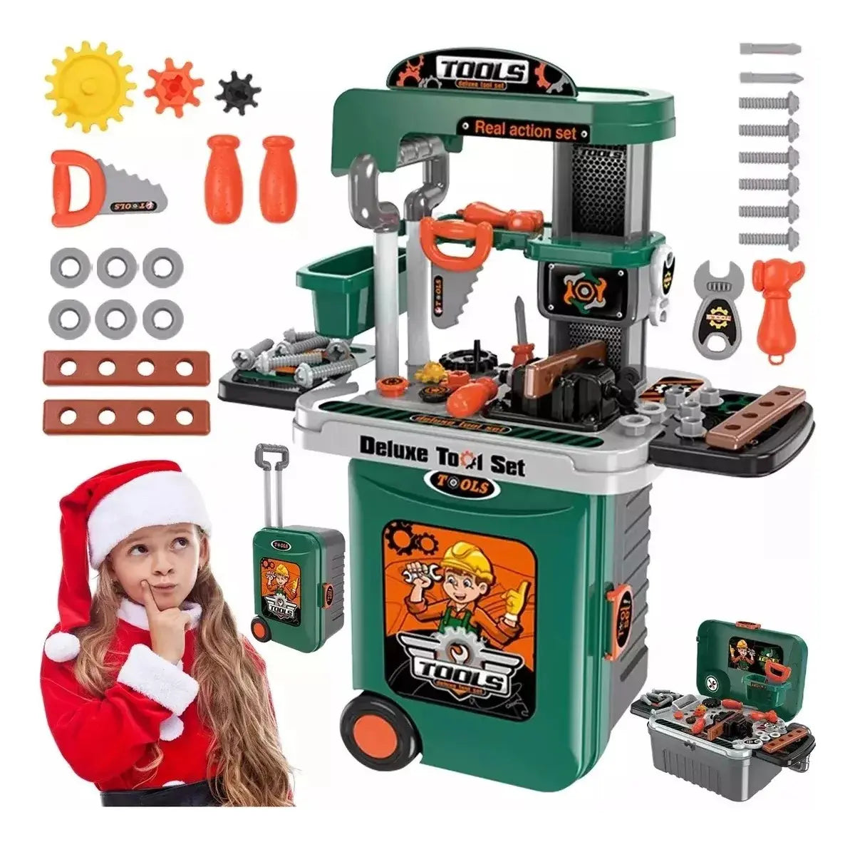 🧰🔧 Maletín de Herramientas Infantil — ¡Un Taller Completo para Pequeños Constructores!