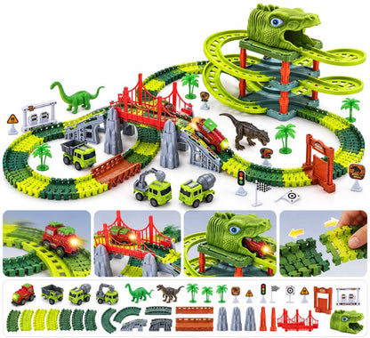 🦖🚗 Pista Flexible Mundo Dinosaurio — ¡Una Aventura Jurásica Sobre Ruedas!